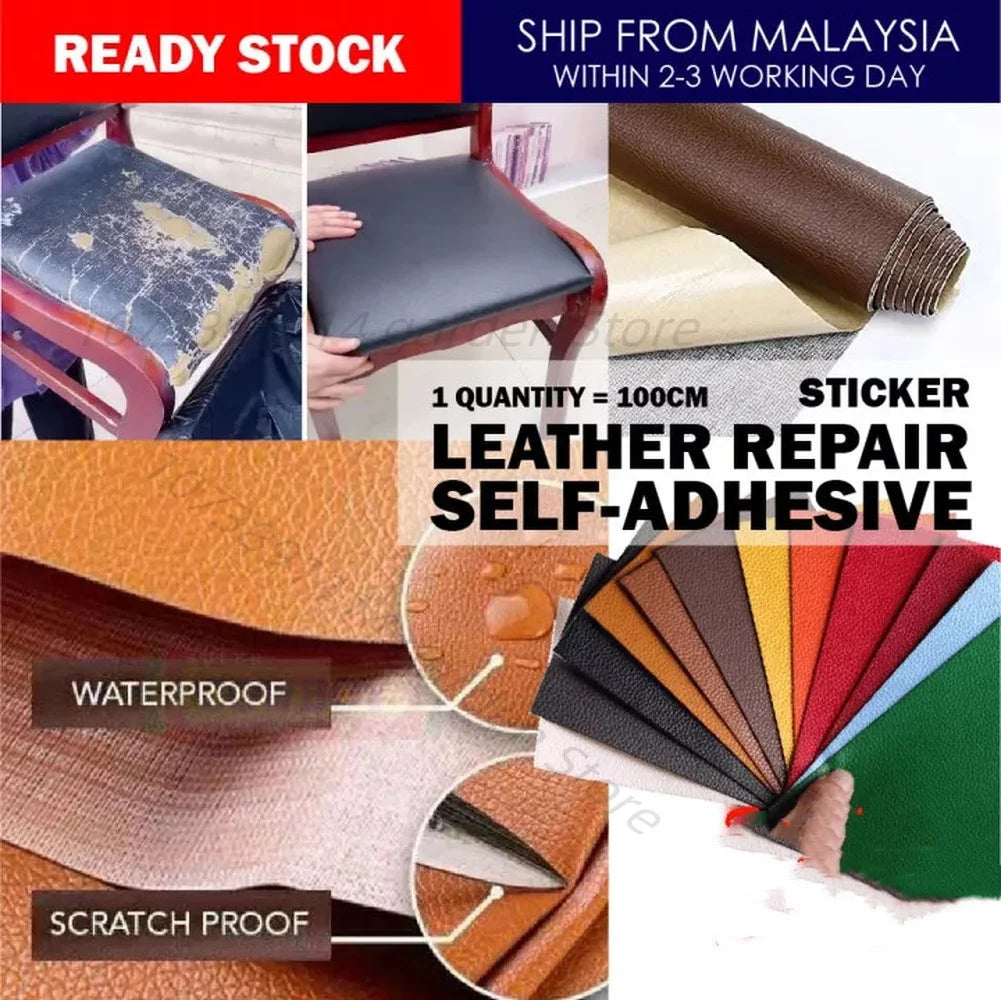 Self Adhesive Pu Leather Patches Diy Stickers Faux Synthetic Stick